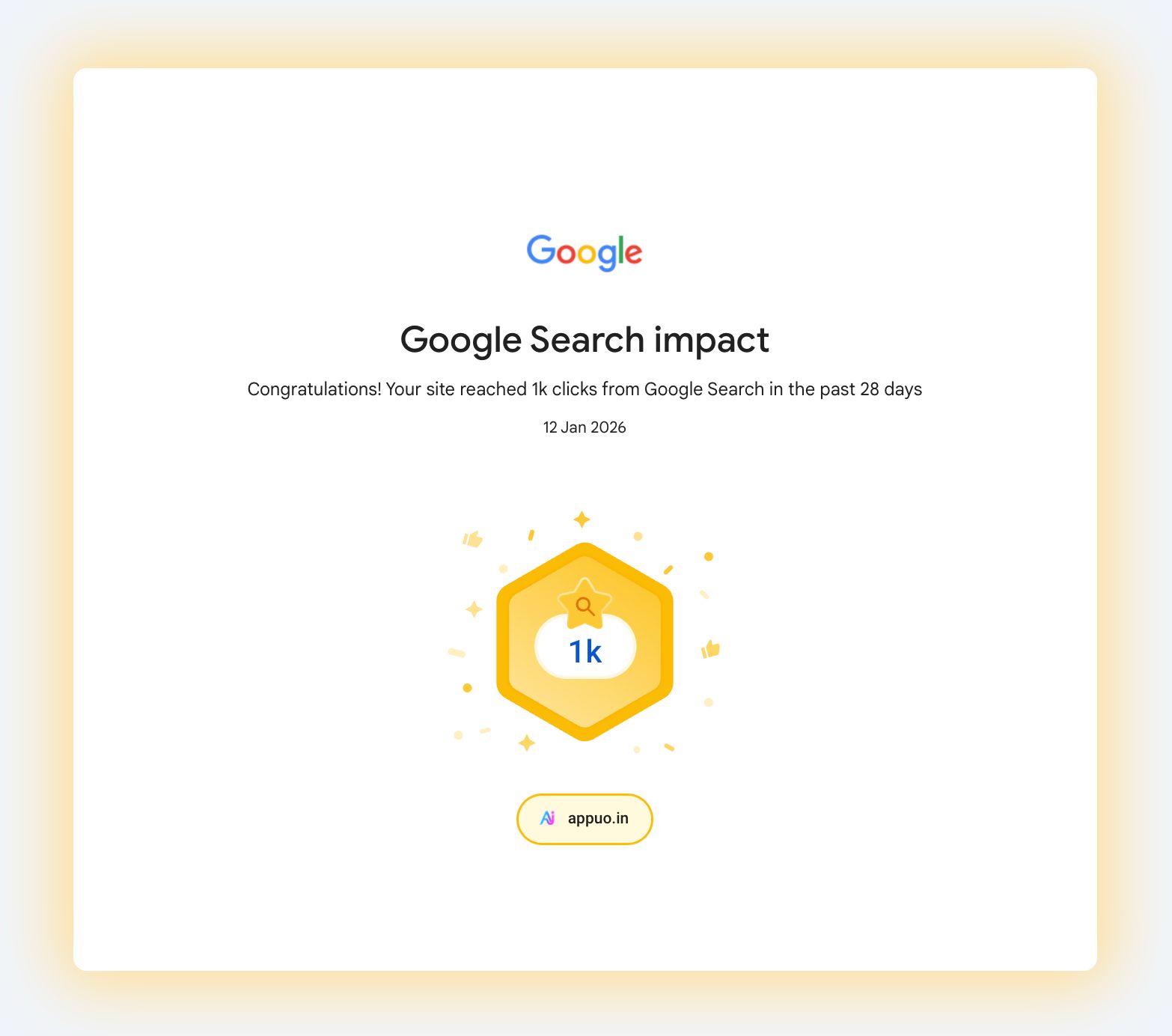 Performance metrics showing improved LCP score